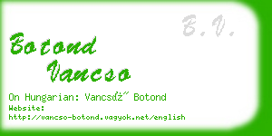 botond vancso business card